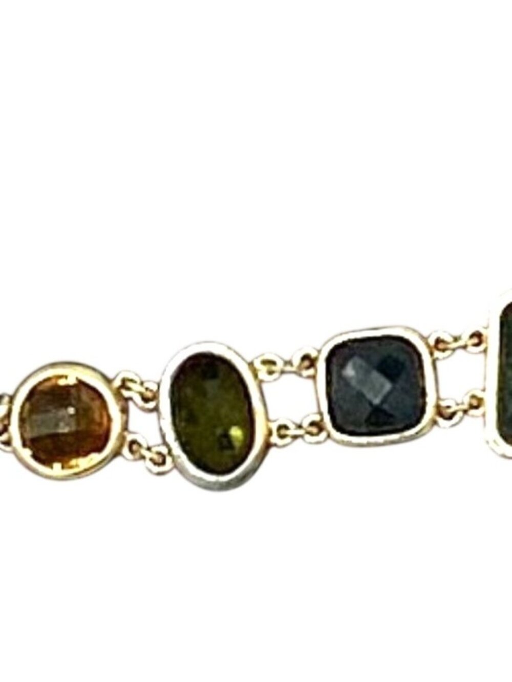 CAROLEE Multicolour Resin Acrylic Link Bracelet, 1990s Vintage, Monogram Pouch - Picture 6 of 6